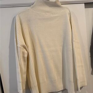 Pink Lily Ivory Ribbed Sweater